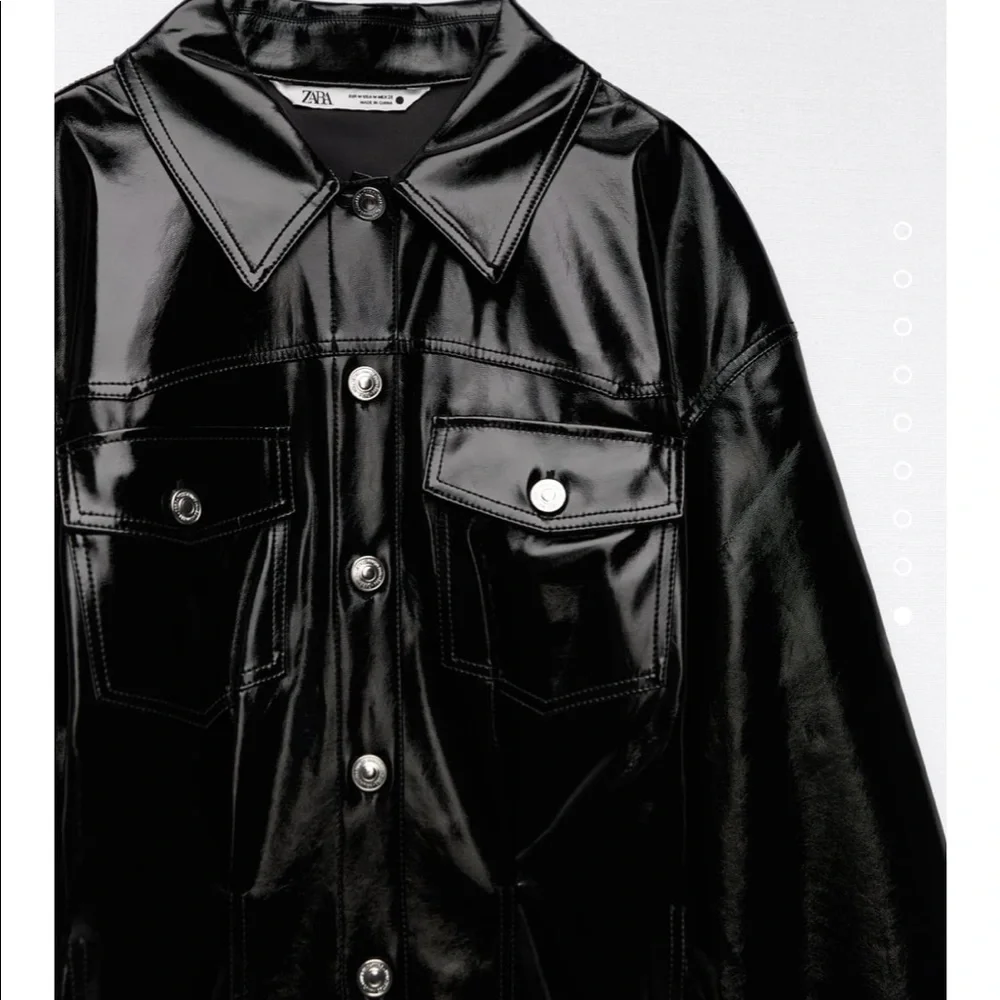 NWT ZARA Faux Leather Dress XS - Picture 8 of 8